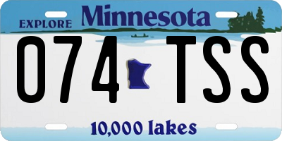 MN license plate 074TSS