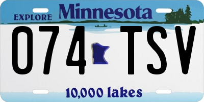 MN license plate 074TSV