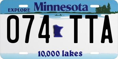 MN license plate 074TTA