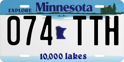 MN license plate 074TTH