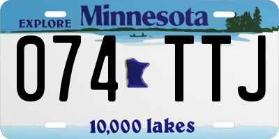 MN license plate 074TTJ