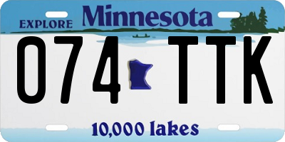 MN license plate 074TTK