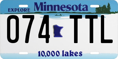 MN license plate 074TTL