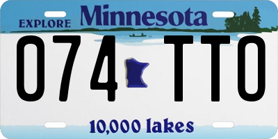MN license plate 074TTO