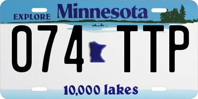 MN license plate 074TTP