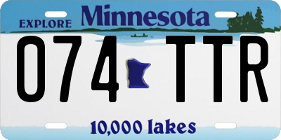 MN license plate 074TTR