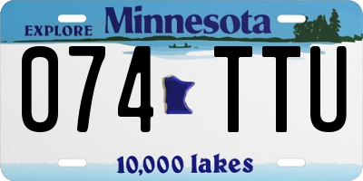 MN license plate 074TTU