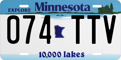 MN license plate 074TTV
