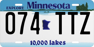 MN license plate 074TTZ