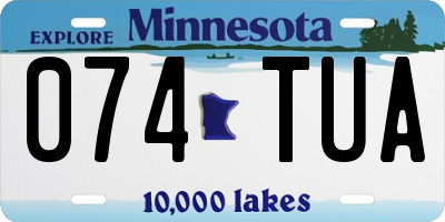 MN license plate 074TUA