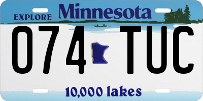 MN license plate 074TUC
