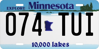 MN license plate 074TUI