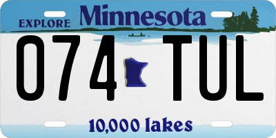 MN license plate 074TUL