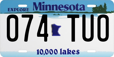MN license plate 074TUO