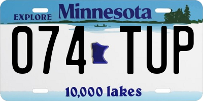 MN license plate 074TUP