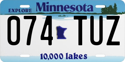 MN license plate 074TUZ
