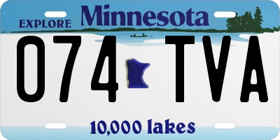 MN license plate 074TVA