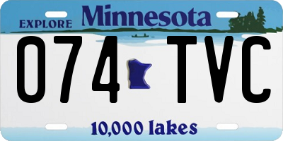 MN license plate 074TVC