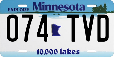 MN license plate 074TVD