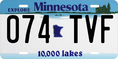 MN license plate 074TVF
