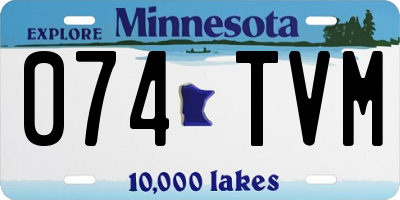 MN license plate 074TVM