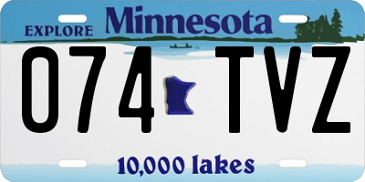 MN license plate 074TVZ