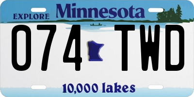 MN license plate 074TWD