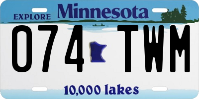 MN license plate 074TWM