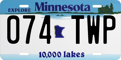 MN license plate 074TWP