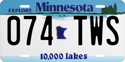 MN license plate 074TWS