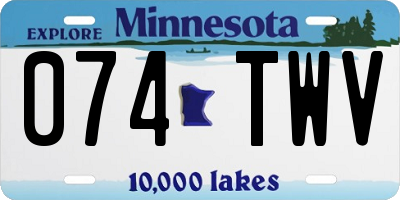 MN license plate 074TWV