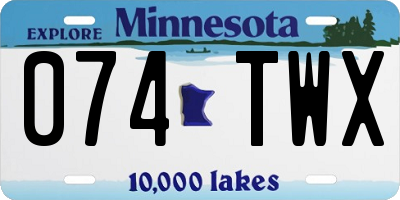 MN license plate 074TWX