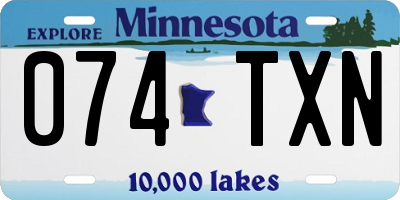 MN license plate 074TXN