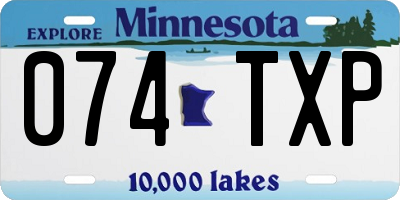 MN license plate 074TXP