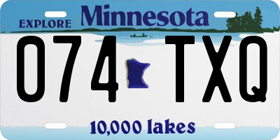 MN license plate 074TXQ
