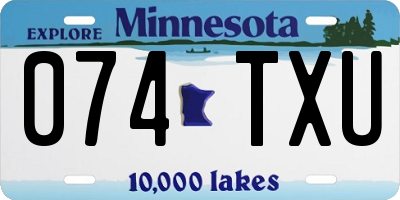 MN license plate 074TXU