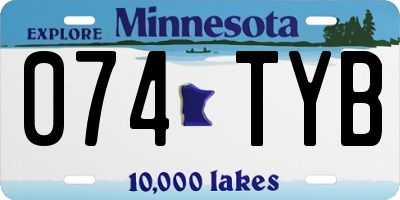 MN license plate 074TYB