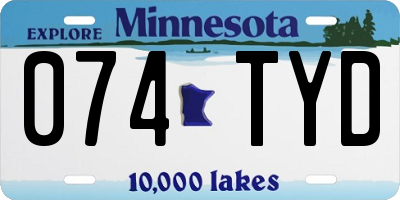 MN license plate 074TYD