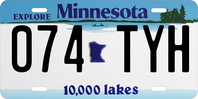 MN license plate 074TYH