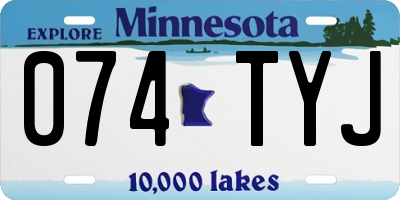 MN license plate 074TYJ