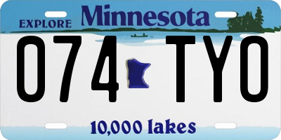 MN license plate 074TYO