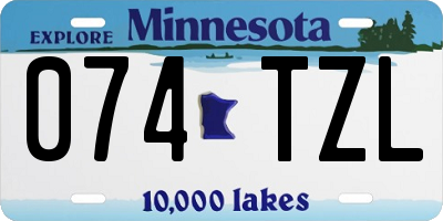 MN license plate 074TZL