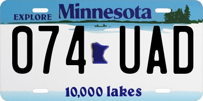 MN license plate 074UAD