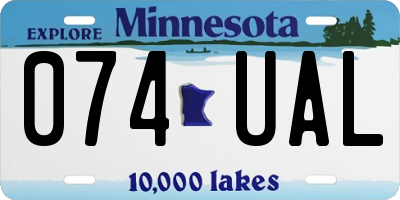MN license plate 074UAL