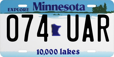 MN license plate 074UAR