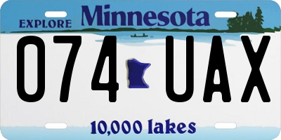 MN license plate 074UAX