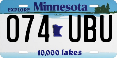 MN license plate 074UBU