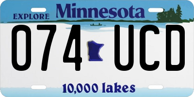 MN license plate 074UCD