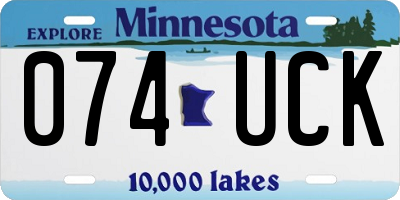 MN license plate 074UCK