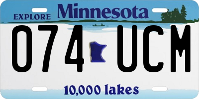 MN license plate 074UCM